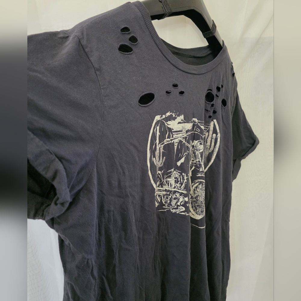 Torrid Black Relaxed Fit Motorcycle Graphic Tee - Picture 2 of 8